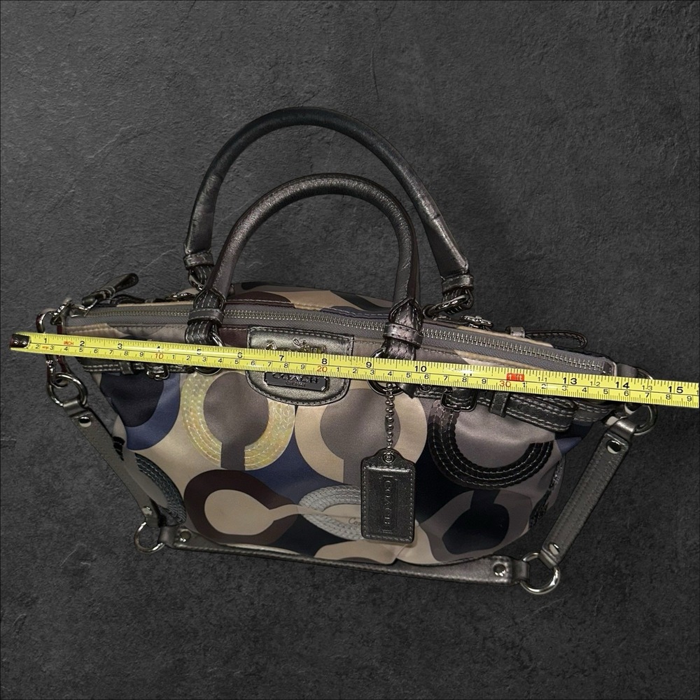 Coach Bag Purse Silver, Brown and Purple #H1120-19179 -‎ Preowned - Picture 3 of 16